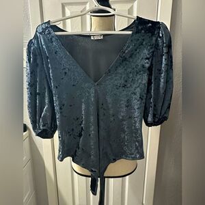 FREE PEOPLE - DON'T YOU WISH VELVET BODYSUIT large